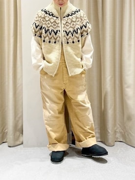 「アイテム（オールインワン・サロペット）」を使った、RNA MEDIA ZOZOTOWN STAFFさん（レディース・156cm）の冬コーディネート