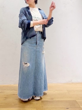 「RNA-N（アールエヌエーエヌ）のアイテム」を使った、RNA MEDIA ZOZOTOWN STAFFさん（レディース・163cm）の春コーディネート