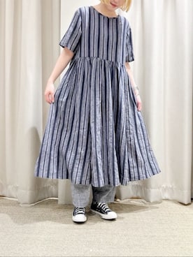 「アイテム（ワンピース/ドレス、パープル系）」を使った、RNA MEDIA ZOZOTOWN STAFFさん（レディース・168cm）の夏コーディネート