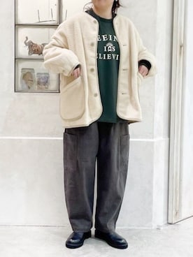 「24AW秋の新作」｜「アイテム（ジャケット/アウター）」を使った、RNA MEDIA ZOZOTOWN STAFFさん（レディース・162cm）の秋コーディネート