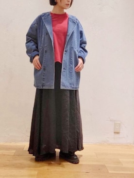 「URCH RNA（アーチ アールエヌエー）のアイテム」を使った、RNA MEDIA ZOZOTOWN STAFFさん（レディース・163cm）の秋コーディネート