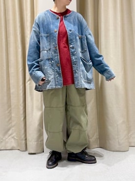 「アイテム（カバーオール）」を使った、RNA MEDIA ZOZOTOWN STAFFさん（レディース・156cm）の秋コーディネート