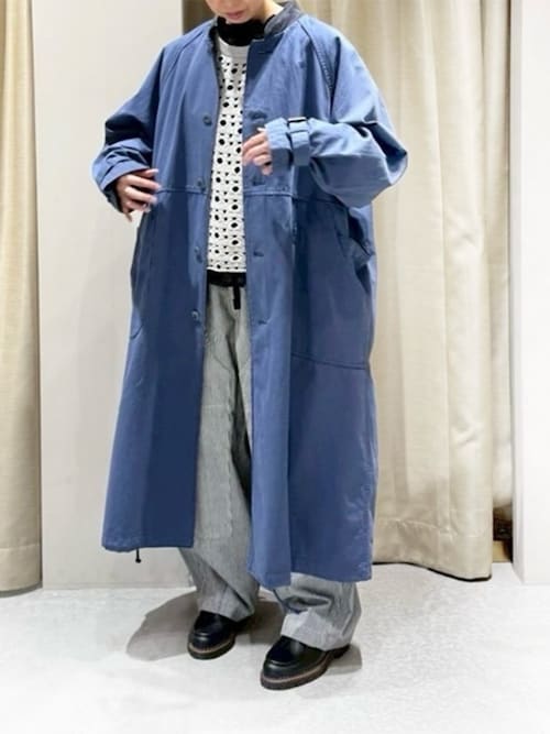 C0785 ちょい立ち襟のアーミーコート（チェスターコート）｜URCH RNA