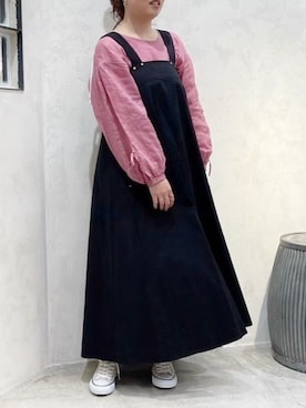 「24AW秋の新作」｜「アイテム（ワンピース/ドレス）」を使った、RNA MEDIA ZOZOTOWN STAFFさん（レディース・162cm）の夏コーディネート