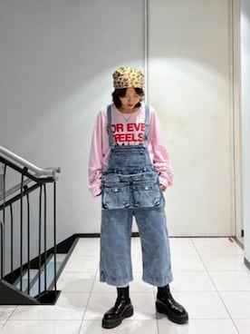 「アイテム（バンダナ/スカーフ、ベージュ系）」を使った、RNA MEDIA ZOZOTOWN STAFFさん（レディース・158cm）の秋コーディネート