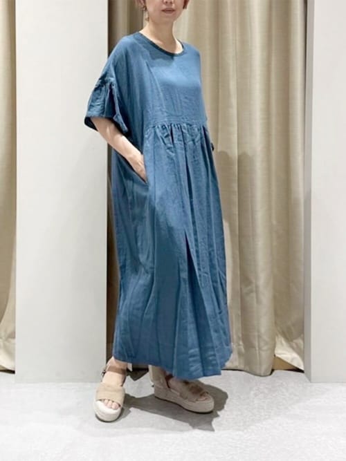 セール】D1677 コットンリネンビエラヴィンテージワンピース  