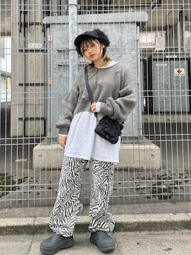 「RNA」｜「アイテム（帽子）」を使った、RNA MEDIA ZOZOTOWN STAFFさん（レディース・153cm）の秋コーディネート
