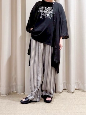 「URCH RNA（アーチ アールエヌエー）のアイテム」を使った、RNA MEDIA ZOZOTOWN STAFFさん（レディース・156cm）の夏コーディネート