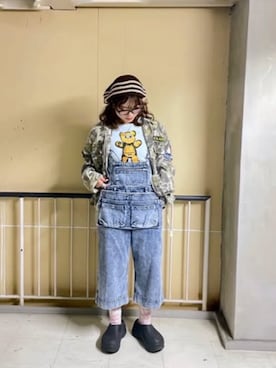 「アイテム（カバーオール）」を使った、RNA MEDIA ZOZOTOWN STAFFさん（レディース・162cm）の秋コーディネート