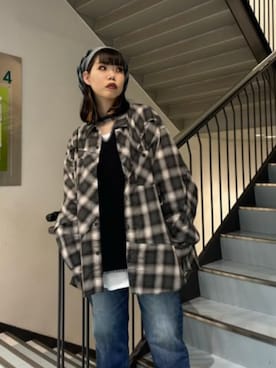 「RNA」｜「アイテム（帽子）」を使った、RNA MEDIA ZOZOTOWN STAFFさん（レディース・157cm）の冬コーディネート