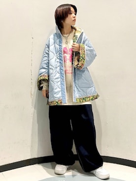 「RNA」｜「アイテム（ダウンジャケット/コート）」を使った、RNA MEDIA ZOZOTOWN STAFFさん（レディース・160cm）の秋コーディネート