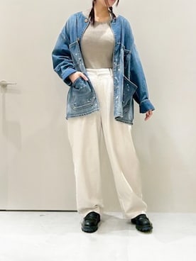 「アイテム（カバーオール）」を使った、RNA MEDIA ZOZOTOWN STAFFさん（レディース・164cm）の秋コーディネート