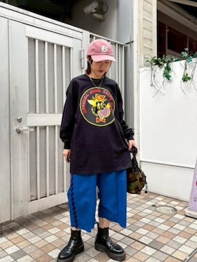 「RNA（アールエヌエー）のアイテム（帽子）」を使った、RNA MEDIA ZOZOTOWN STAFFさん（レディース・158cm）の春コーディネート