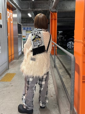 「RNA（アールエヌエー）のアイテム（トートバッグ）」を使った、RNA MEDIA ZOZOTOWN STAFFさん（レディース・153cm）の冬コーディネート