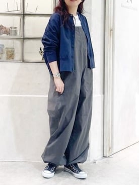 「24AW秋の新作」｜「アイテム（サロペット/オーバーオール）」を使った、RNA MEDIA ZOZOTOWN STAFFさん（レディース・162cm）の秋コーディネート