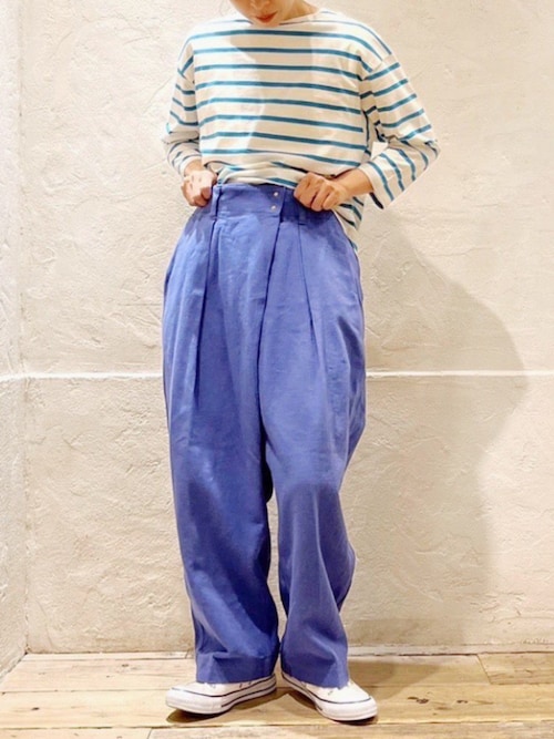 なるページ セール】R4037 フレンチワークタックパンツ（その他パンツ