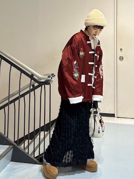 「RNA（アールエヌエー）のアイテム（ジャケット/アウター）」を使った、RNA MEDIA ZOZOTOWN STAFFさん（レディース・158cm）の冬コーディネート