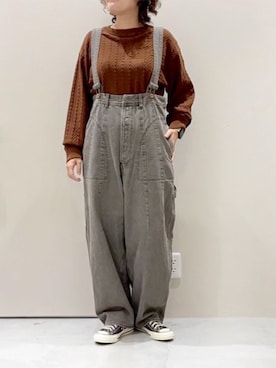 「アイテム（オールインワン・サロペット）」を使った、RNA MEDIA ZOZOTOWN STAFFさん（レディース・160cm）の秋コーディネート