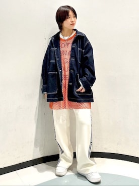 「重ね着ベストシーズン」｜「アイテム（デニムジャケット）」を使った、RNA MEDIA ZOZOTOWN STAFFさん（レディース・157cm）の秋コーディネート