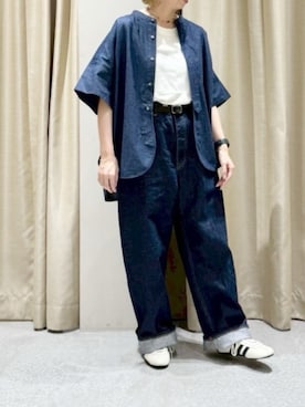 「RNA-N（アールエヌエーエヌ）のM2660 COTTON/HEMPタンク（Tシャツ/カットソー、ホワイト系）」を使った、RNA MEDIA ZOZOTOWN STAFFさん（レディース・163cm）の夏コーディネート