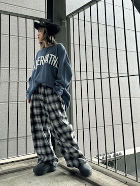 「RNA」｜「アイテム（帽子）」を使った、RNA MEDIA ZOZOTOWN STAFFさん（レディース・153cm）の秋コーディネート