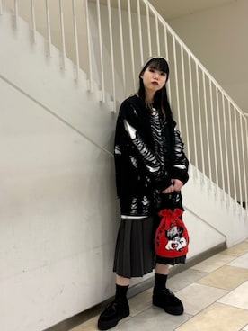 「RNA」｜「アイテム（スウェット）」を使った、RNA MEDIA ZOZOTOWN STAFFさん（レディース・157cm）の冬コーディネート