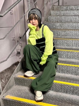「RNA」｜「アイテム（ニットキャップ/ビーニー）」を使った、RNA MEDIA ZOZOTOWN STAFFさん（レディース・152cm）の春コーディネート