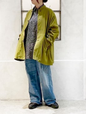「アイテム（オールインワン・サロペット）」を使った、RNA MEDIA ZOZOTOWN STAFFさん（レディース・163cm）の秋コーディネート