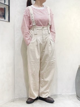 「24ssトレンド」｜「アイテム（サロペット/オーバーオール）」を使った、RNA MEDIA ZOZOTOWN STAFFさん（レディース・162cm）の冬コーディネート
