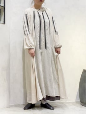 「24AW秋の新作」｜「アイテム（ワンピース/ドレス）」を使った、RNA MEDIA ZOZOTOWN STAFFさん（レディース・162cm）の夏コーディネート