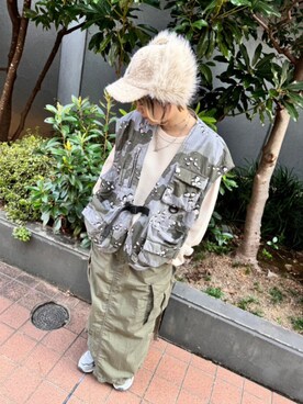 「RNA」｜「アイテム（帽子）」を使った、RNA MEDIA ZOZOTOWN STAFFさん（レディース・153cm）の秋コーディネート