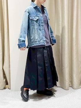 「スタッフコーデ」｜「アイテム（デニムジャケット）」を使った、RNA MEDIA ZOZOTOWN STAFFさん（レディース・163cm）の秋コーディネート