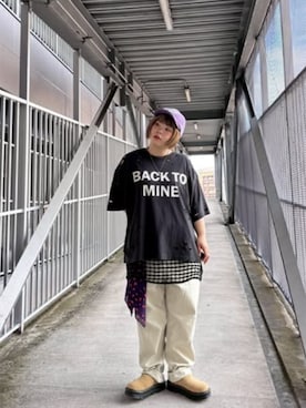 「アイテム（バンダナ/スカーフ）」を使った、RNA MEDIA ZOZOTOWN STAFFさん（レディース・152cm）の夏コーディネート