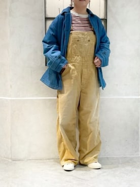 「アイテム（サロペット/オーバーオール）」を使った、RNA MEDIA ZOZOTOWN STAFFさん（レディース・163cm）の冬コーディネート