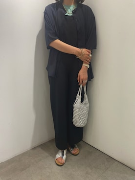 「SENSE OF PLACE by URBAN RESEARCH（センスオブプレイスバイアーバンリサーチ）のアイテム（サロペット/オーバーオール）」を使った、amu46さん（レディース・162cm）の夏コーディネート