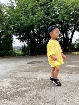 「西松屋（ニシマツヤ）のアイテム（パンツ）」を使った、kitakunjrさん（キッズ・90cm）の夏コーディネート