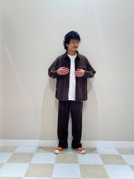 「アイテム（その他アウター、ブラウン系）」を使った、よねさん（メンズ・172cm）の秋コーディネート