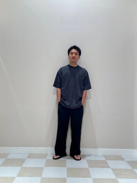 「URBANRESEARCH」｜「アイテム（スラックス）」を使った、よねさん（メンズ・172cm）の夏コーディネート