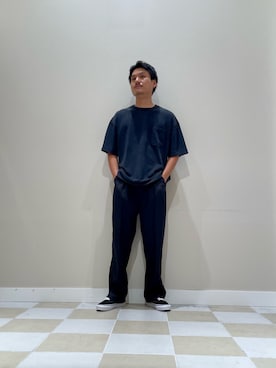 「アイテム（スラックス）」を使った、よねさん（メンズ・172cm）の夏コーディネート