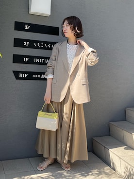 「NOLLEY’S（ノーリーズ）のアイテム」を使った、nol sachiさん（レディース・164cm）の春コーディネート