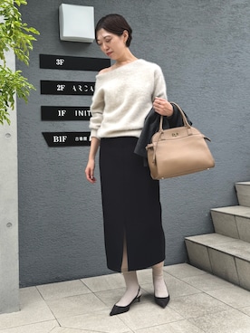 「アイテム（テーラードジャケット）」を使った、nol sachiさん（レディース・164cm）の秋コーディネート
