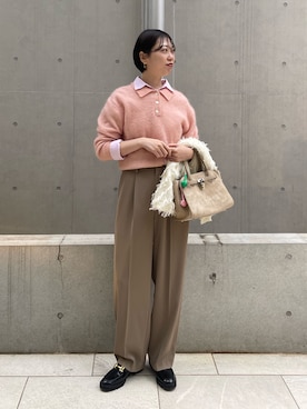 「アイテム（ストール/ショール）」を使った、nol sachiさん（レディース・164cm）の秋コーディネート