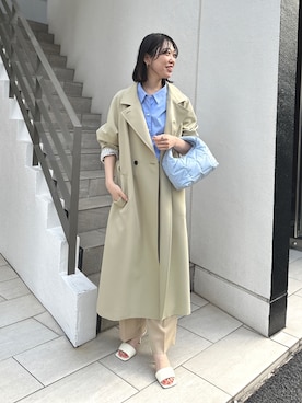 「NOLLEY’S Sophi（ノーリーズソフィ）のアイテム（トレンチコート）」を使った、nol sachiさん（レディース・164cm）の春コーディネート