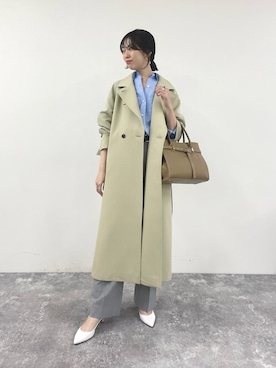 「NOLLEY’S Sophi（ノーリーズソフィ）のアイテム（トレンチコート）」を使った、nol sachiさん（レディース・164cm）の冬コーディネート