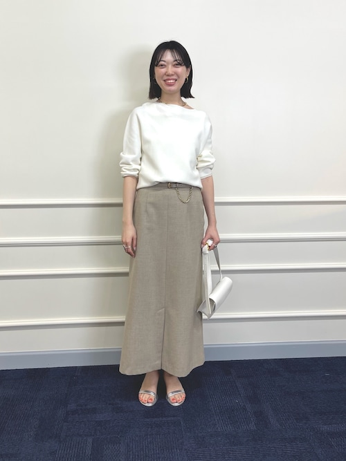 セール】《セットアップ対応》ウォッシャブル麻調合繊ロングスカート