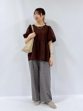 「アイテム（ローファー）」を使った、yaeさん（レディース・148cm）の夏コーディネート