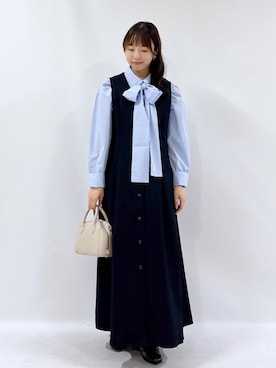 「アイテム（ジャンパースカート）」を使った、yaeさん（レディース・148cm・20代）の秋コーディネート