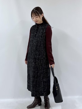 「アイテム（ジャンパースカート）」を使った、yaeさん（レディース・148cm・20代）の秋コーディネート