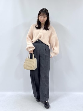 「アイテム（スラックス）」を使った、yaeさん（レディース・148cm）の秋コーディネート