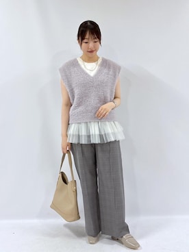 「アイテム（ローファー）」を使った、yaeさん（レディース・148cm）の夏コーディネート